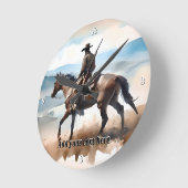 Moderne Cowboy Paardrijden Ronde Klok (Hoek)