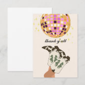 Moderne Cowgirl Benen Cowboy Disco Bal Beige Bedankkaart (Voorkant / Achterkant)