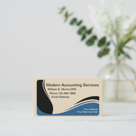 Moderne CPA Accountant Visitekaartje (Staand voorkant)