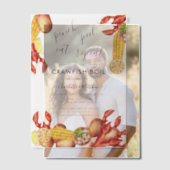 Moderne Crawfish Boil Engagement Party Vellum Uitnodigingen (Offset (Koppel))