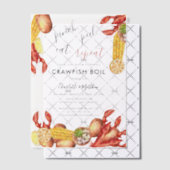 Moderne Crawfish Boil Engagement Party Vellum Uitnodigingen (Offset (Uitnodiging))