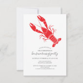 Moderne Crawfish Boil Housewarming Party Kaart (Voorkant)