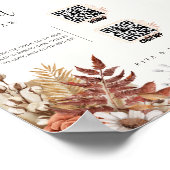 Moderne Cream Boho Tip Uw Bartender Trouwbord Poster (Hoek)