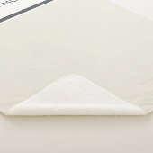 Moderne Cream Eenvoudige persoonlijke naam Sherpa Deken (3/4)