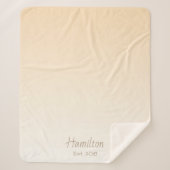 Moderne Cream Gradiënt & Familienaam Sherpa Deken (Voorkant)