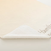 Moderne Cream Gradiënt & Familienaam Sherpa Deken (3/4)