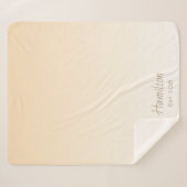 Moderne Cream Gradiënt & Familienaam Sherpa Deken (Voorkant (horizontaal))