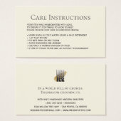Moderne Cream Laundy Care-kledingbehuizing Visitekaartje (Voorkant /achterkant)
