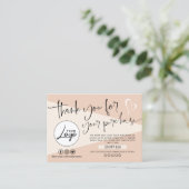 Moderne Cream Order Hartelijk dank Visitekaartje (Staand voorkant)