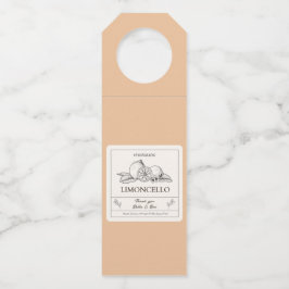 Moderne Cream Peach Citroen Bruiloft Limoncello Flessenhanger