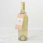 Moderne Cream Peach Citroen Bruiloft Limoncello Flessenhanger (Schuin)