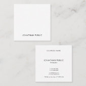 Moderne, creatief, eenvoudig design vierkant vierkante visitekaartje (Voorkant / Achterkant)
