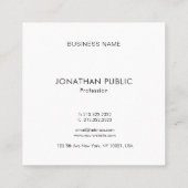 Moderne, creatief, eenvoudig design vierkant vierkante visitekaartje (Achterkant)