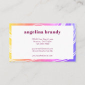 Moderne Creatieve Abstracte regenboogstripes Visitekaartje (Achterkant)