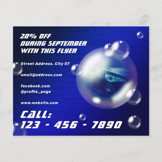 Moderne creatieve autobus flyer (Achterkant)