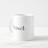 Moderne, creatieve, coole, trendy design van respe koffiemok (Voorkant links)