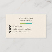 Moderne Creatieve Geometrische Vorm Uniek Visitekaartje (Achterkant)