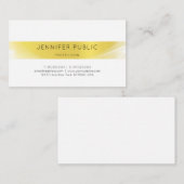 Moderne, creatieve, minimale design Gold Luxe Visitekaartje (Voorkant / Achterkant)