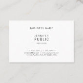 Moderne, creatieve, minimale professionele glam visitekaartje (Achterkant)