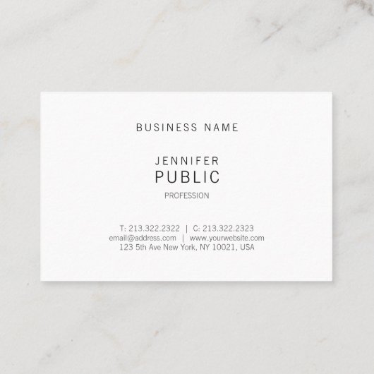 Moderne, creatieve, minimale professionele glam visitekaartje (Achterkant)