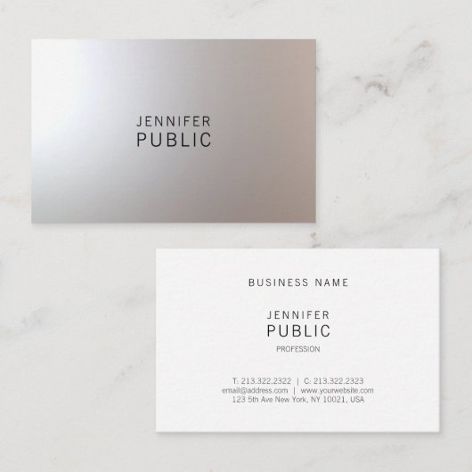 Moderne, creatieve, minimale professionele glam visitekaartje (Voorkant / Achterkant)