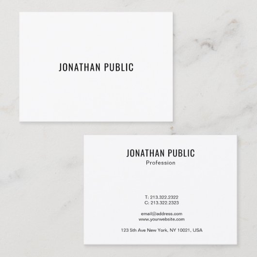 Moderne, creatieve, minimale Sjabloon Professional Visitekaartje (Voorkant / Achterkant)