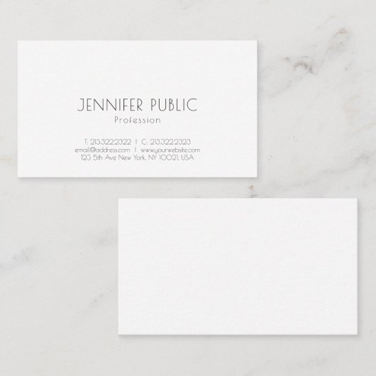 Moderne, creatieve, minimalistische design Profess Visitekaartje (Voorkant / Achterkant)
