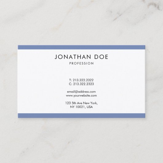 Moderne, creatieve minimalistische, eenvoudige top visitekaartje (Voorkant)