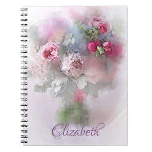 Moderne creatieve olieverfschilderij bloemen elega notitieboek
