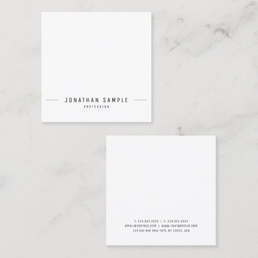 Moderne Creatieve Sjabloon Cool Clean Design Trend Vierkante Visitekaartje (Voorkant / Achterkant)