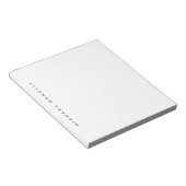 Moderne Creatieve Trendy Witte Naam Toevoegen Notitieblok (Schuin)