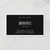 Moderne, creatieve zwarte en witte Professional-pl Visitekaartje (Achterkant)