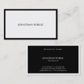 Moderne, creatieve zwarte en witte Professional-pl Visitekaartje (Voorkant / Achterkant)