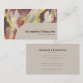 Moderne Creative Abstract Earthy Brown Professiona Visitekaartje (Voorkant / Achterkant)