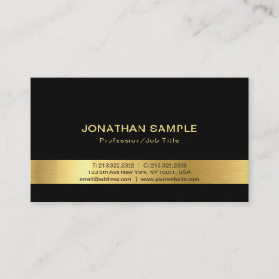 Moderne Creative Black en Gold Sjabloon Luxury Visitekaartje