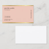 Moderne Creative Blush Pink Gold Professional Plai Visitekaartje (Voorkant / Achterkant)
