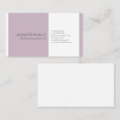 Moderne Creative Chic Plain Elegant Visitekaartje (Voorkant / Achterkant)