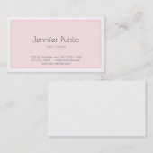 Moderne Creative Design Clean Plain Trendy Luxury Visitekaartje (Voorkant / Achterkant)