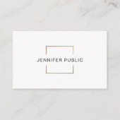 Moderne Creative Design Gold White Professional Visitekaartje (Voorkant)