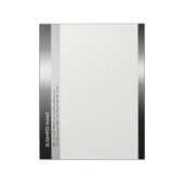 Moderne Creative Designer voor Chic Black & Silver Notitieblok (Linkerzijde)