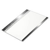 Moderne Creative Designer voor Chic Black & Silver Notitieblok (Schuin)