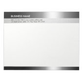 Moderne Creative Designer voor Chic Black & Silver Notitieblok (Voorkant)