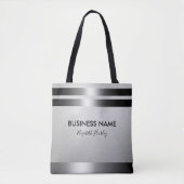 Moderne Creative Designer voor Chic Black & Silver Tote Bag (Voorkant)