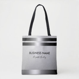 Moderne Creative Designer voor Chic Black & Silver Tote Bag