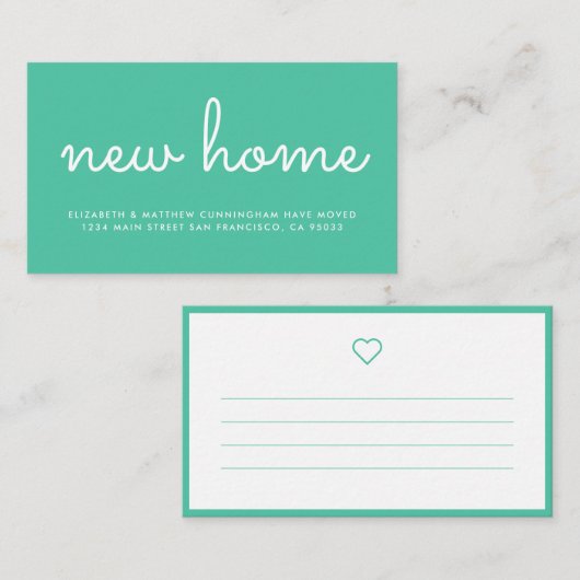 Moderne Creative en Fun Nieuwe Aankondiging van he (Voorkant / Achterkant)