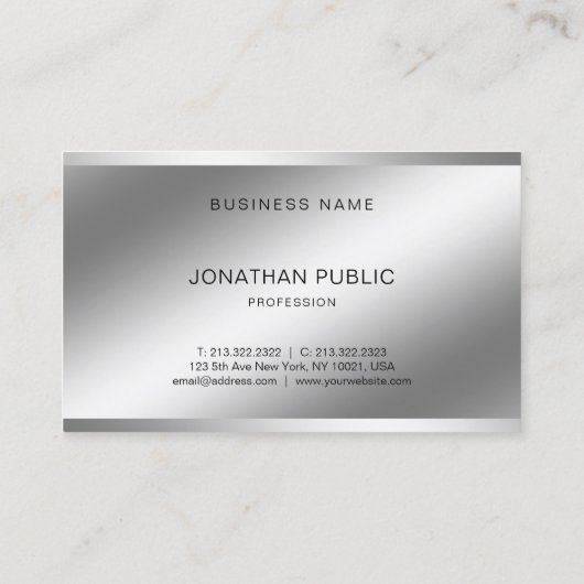 Moderne Creative Light en Shadow Professional Top Visitekaartje (Achterkant)