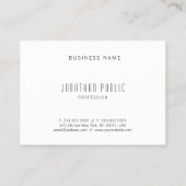Moderne Creative Minimal Design Professional Trend Visitekaartje (Achterkant)