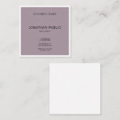 Moderne Creative Minimal Design Trendy Platform Vierkante Visitekaartje (Voorkant / Achterkant)