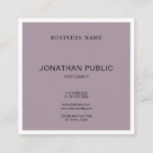 Moderne Creative Minimal Design Trendy Platform Vierkante Visitekaartje (Voorkant)