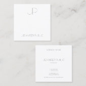 Moderne Creative Monogram Eenvoudige grafische Sja Vierkante Visitekaartje (Voorkant / Achterkant)